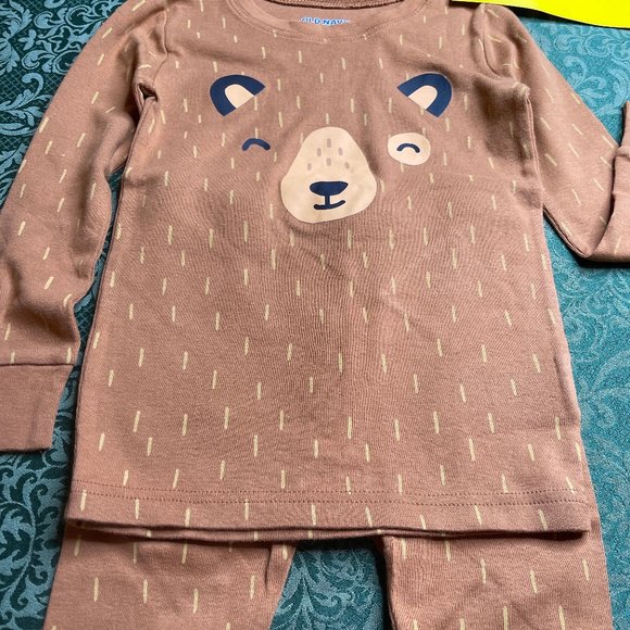 Nwt 6t 6 3t 3 4t 4 5t 5 UNISEX teddy bear CUTE pajamas Boy girl old navy fall pj - Picture 8 of 8